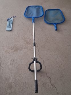 Pool Thermometer and 2 Skimmer Nets