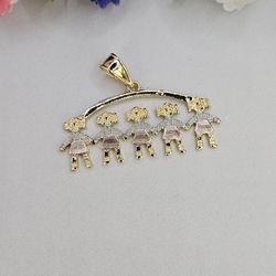 5 Girls Pendant Only Gold-plated 3-colors 18k 