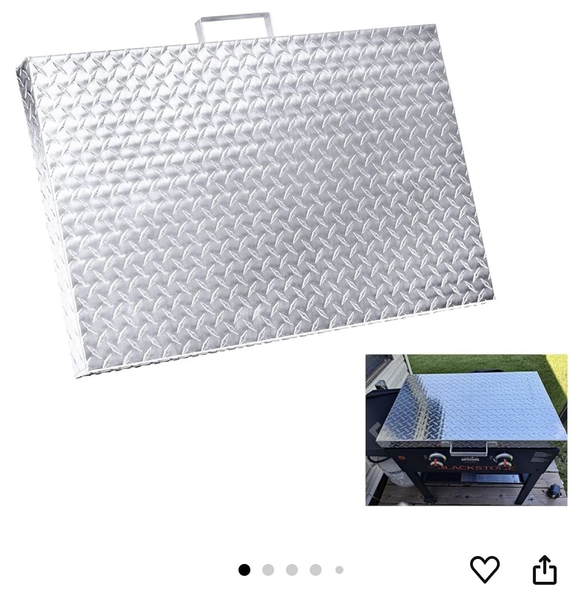 Griddle Cover 36Inch, gardhom Aluminum Hard Top Lid with Handle Outdoor BBQ Hood Lightweight Durable for 36” Blackstone Grill Cover