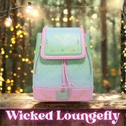 NWT Loungefly Wicked Iridescent Ombré Mini Backpack