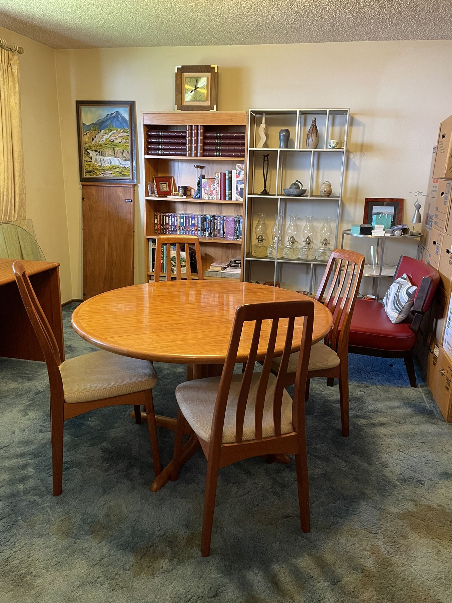 MCM Teak Table and 4 Chairs 