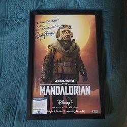 Star Wars Mandalorian Posted Signed 