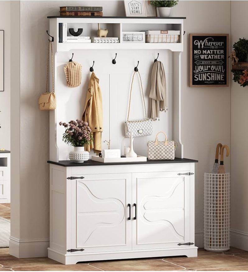 Coat Rack With Shoe Storage