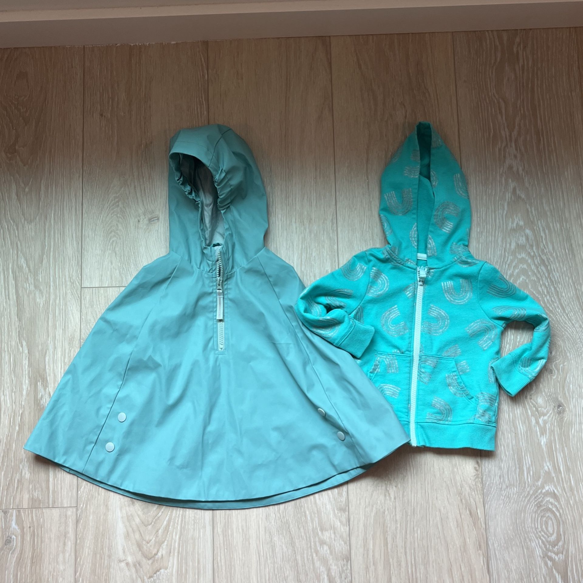 2t Girls Rain Jacket Plus Hoodie