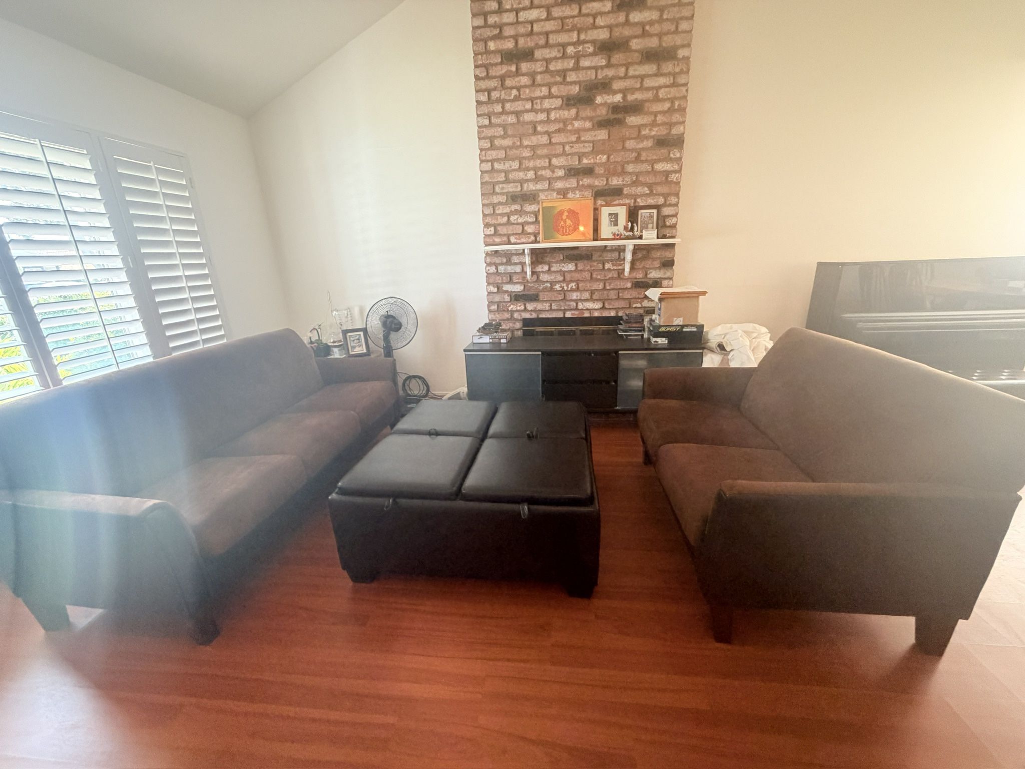 Sofa, Ottoman, and TV Stand For Sale