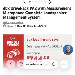 dbx DriveRack Loudspeaker Management System 