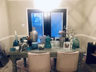 Lots of home Decor accents vases Crystal candleholders Picture frames