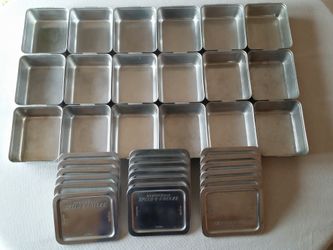 Vintage Bernardino Speed-E-Freeze Aluminum Pint Freezer Tins With Lids