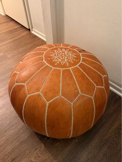 Authentic Moroccan Leather Pouf