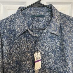 Perry Ellis Button Down Dress Shirt XXL