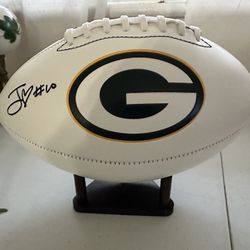 JORDAN LOVE SIGNED GREEN BAY PACKERS QB AUTOGRAPHED FOOTBALL W/HOLO COA - 862