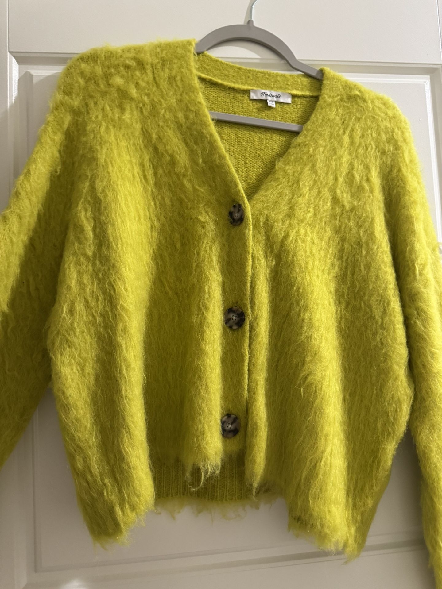 Madewell Wool Yellow Cardigan