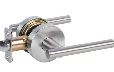 Hardware CIRA Passage Door Handle, Fits Doors 1-3/8 to 1-3/4 in. Thick, Satin Nickel Finish – Reversible Left/Right-Handed Hallway & Closet Door Lever