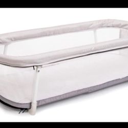 Baby Delight Snuggle Nest Bassinet, Portable Baby Bed, For Infants 0 – 5 Months, Driftwood Grey  Open box item Slight damage to carry bag  INVENTORY N