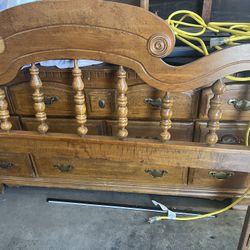 Headboard, Dresser, Mirror And Two Night Stands