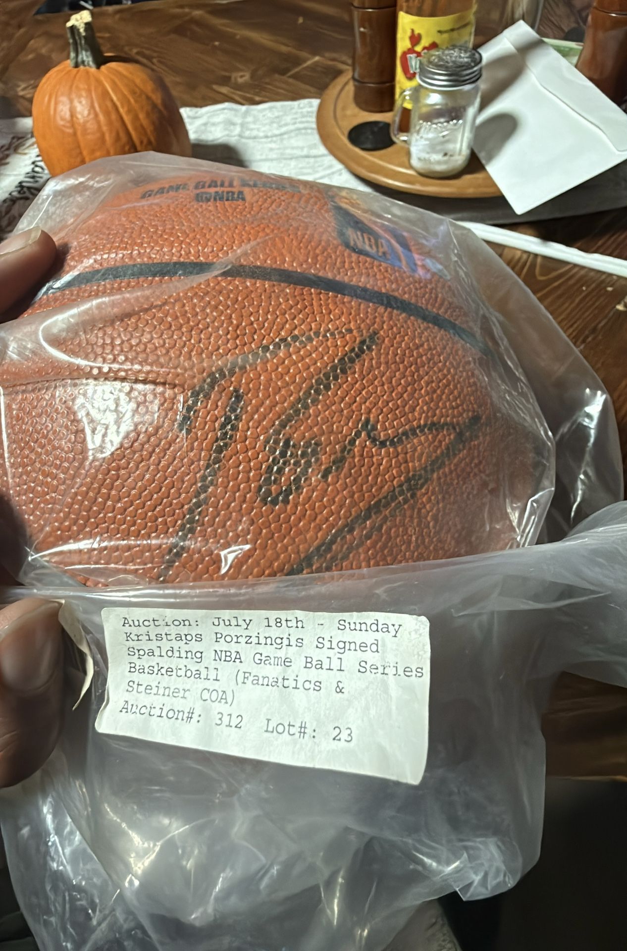 Signed NBA Game Ball Sealed 