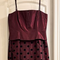 Long Burgundy Open Shoulders Satin Evening Dress