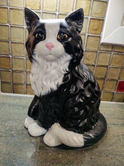 Vintage Hand Painted Ceramic Statue