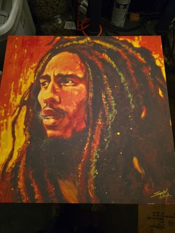 Bob Marley Canvas 2013 By Stephen Fishwick