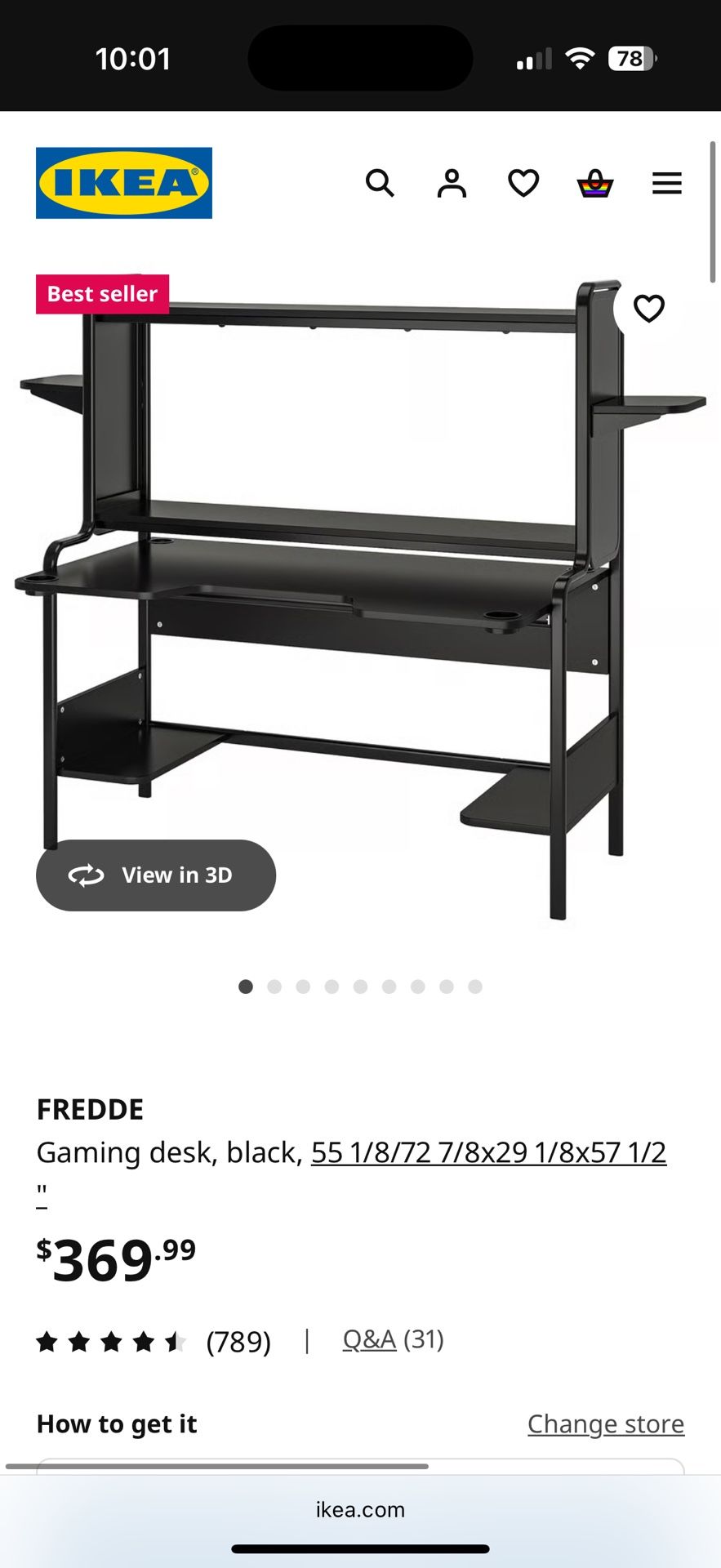IKEA Freddy Gaming desk