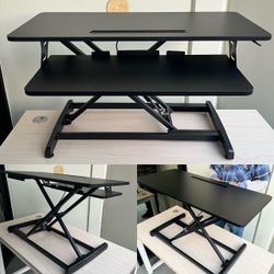 New In Box 35x24 Inch Tabletop Desk Riser Standing Table Adjustable Height 5 to 19.5” Tall Laptop Monitor Keyboard Stand 