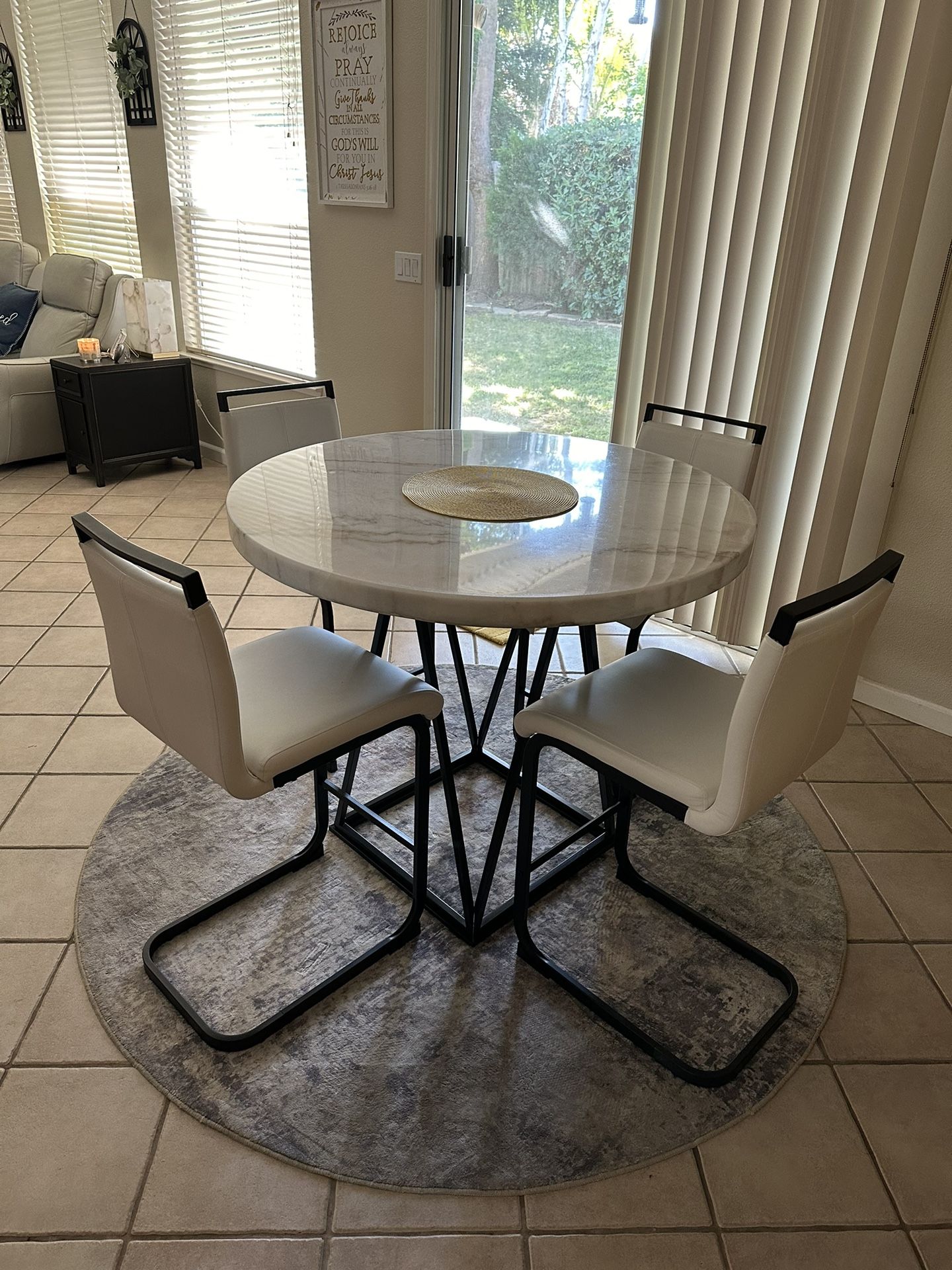 Marble Table And Chairs