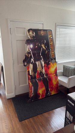 Iron man theater cardboard sign.