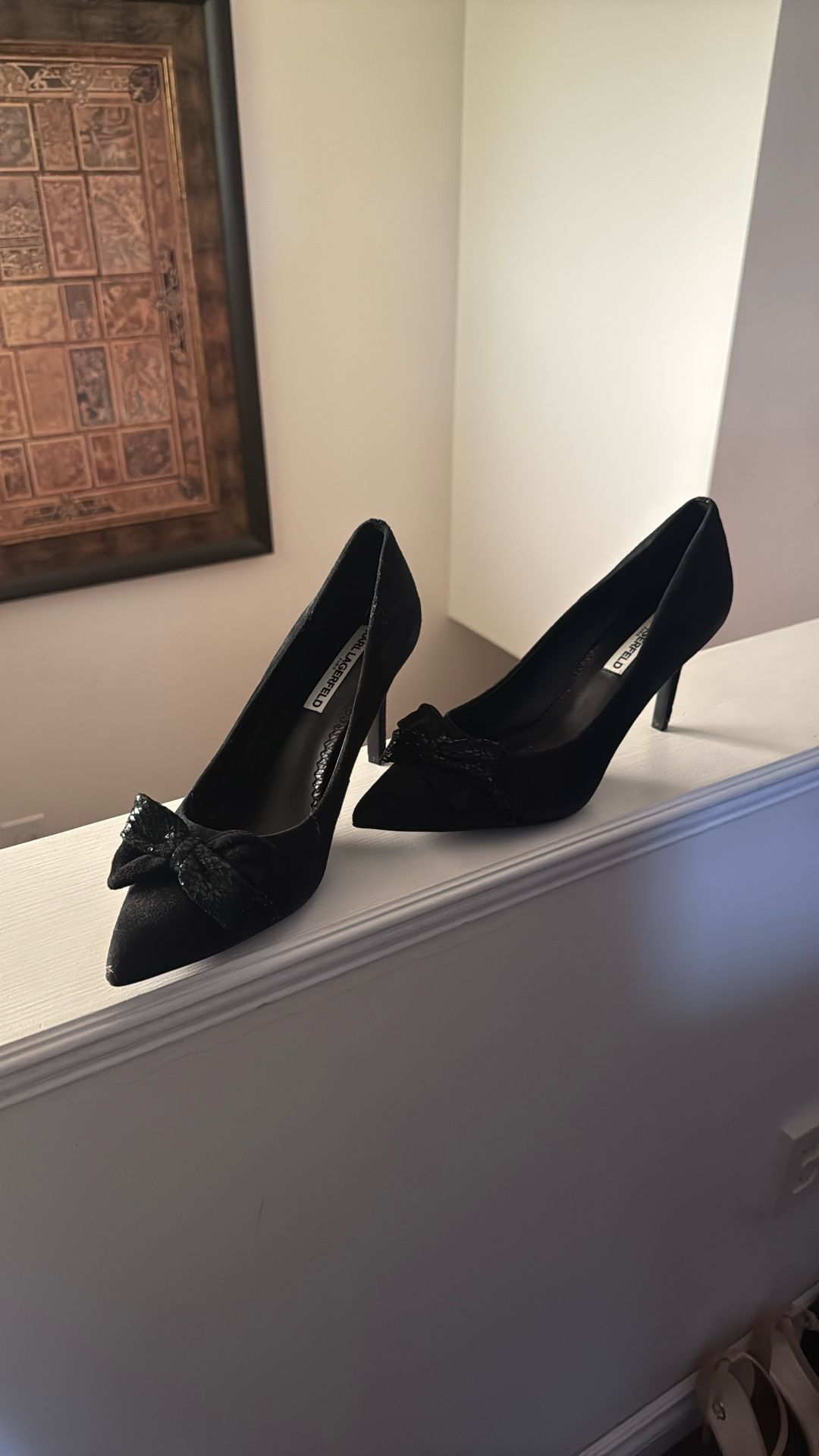 Black Karl lagerfeld Heels W Bow