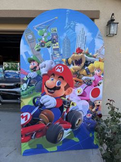 Mario Kart Fabric backdrop 5x7” Rectangle