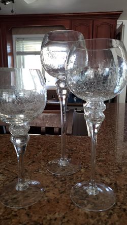 Glass candle holders