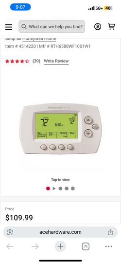 Honeywell WiFi Programmable Thermostat