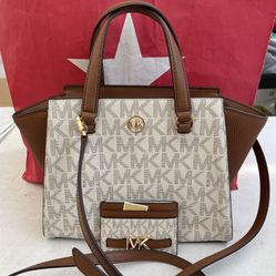 MICHAEL KORS Set  Avril Small Satchel  with adjustable strap NWT serious inquires only Pick up location in the city of Pico Rivera