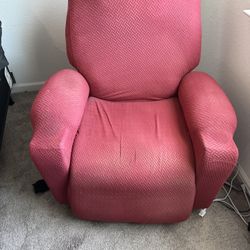 Power Lift Recliner Chair with Remote, Plush Fabric, Burgundy