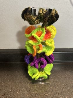 Handmade Crochet Hair Scrunchies 