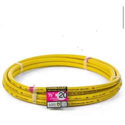 HOME-FLEX 1/2 in. CSST x 20ft. Corrugated Stainless Steel Tubing and 1/2 in. CSST x 1/2 in. MIPT Brass Male 