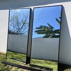 Sliding closet mirror