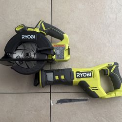 New Ryobi Circular Saw & Reciprocating Saw 18v $80 For Both 