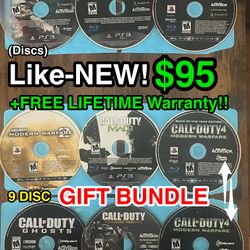 ⭐ Like-NEW Call of Duty PlayStation 3 Game Gift Bundle – 9 Discs ($95) ⭐
