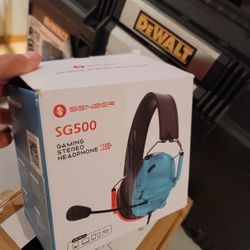 SENZER SG500 Surround Sound Pro Gaming Headset with Noise Cancelling Microphone - Soft Memory Foam Padding - Portable Foldable Headphones for PC PS4 P