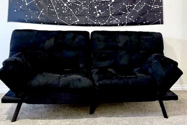Black Collapsible Futon Couch Bed