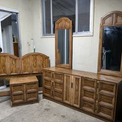  Headboard And Cabinet Set