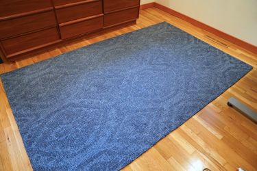 5x8 Pottery Barn blue wool tufted rug