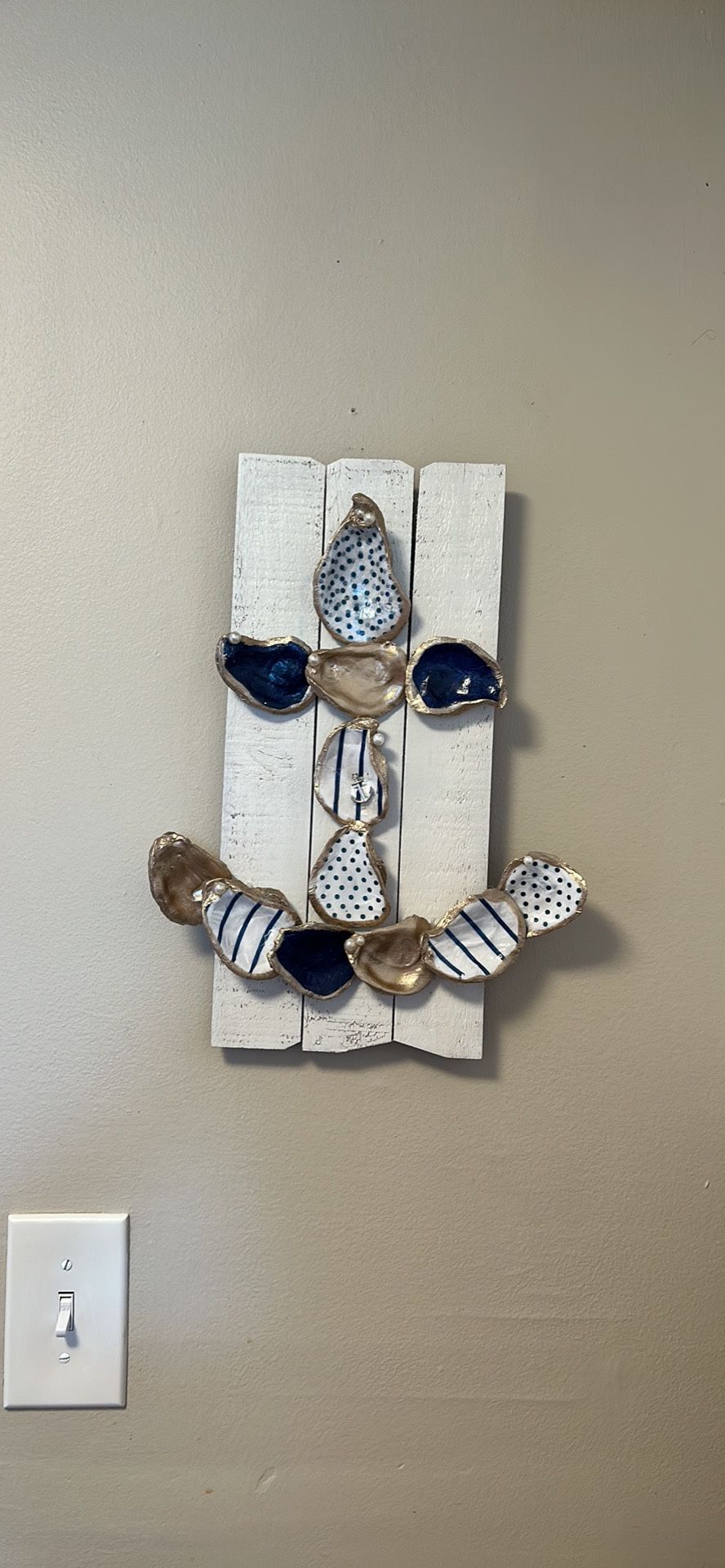 Handmade Nautical Oyster Anchor Art