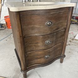 Restoration Hardware Rosette 27” Powder Bath Vanity w/ Marble Top