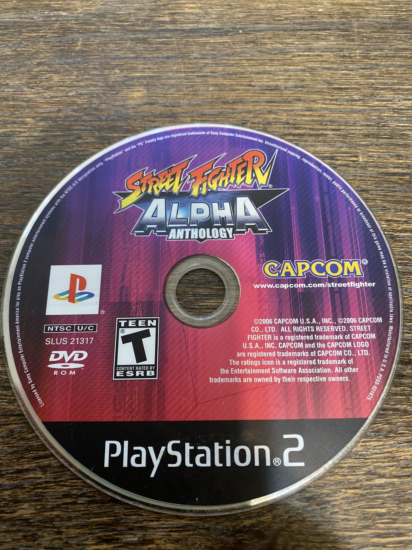 Street Fighter Alpha Anthology Sony PlayStation 2 2006 PS2 Disc Only UNTESTED