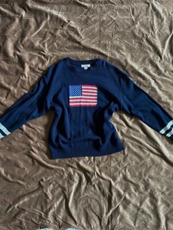 Navy American Flag Knit Sweater
