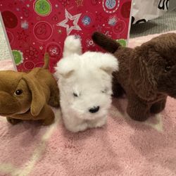 Three American Girl, Doll Dogs. I Think Itโs Coconut Chip, Chocolate, Chip, And Scooter.