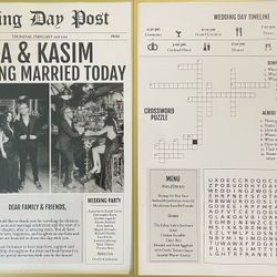 Custom Newspaper Wedding, Anniversary, Birthday 