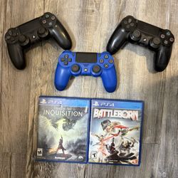 PlayStation PS4 Controllers And Game Bundle 