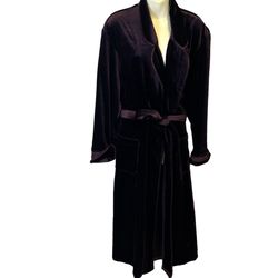 Jasmine Rose Deep Purple Ladies Belted Luxe Robe Medium 